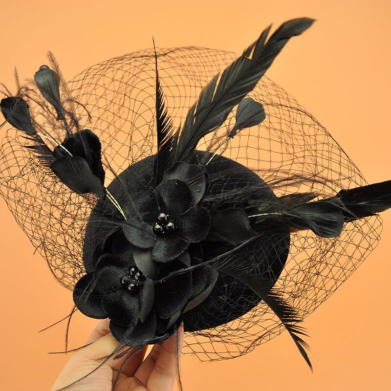 Wedding Bridal Hats Fascinators headpiece party Hat wedding accessories Bridal hat White bridcage party hair accessories