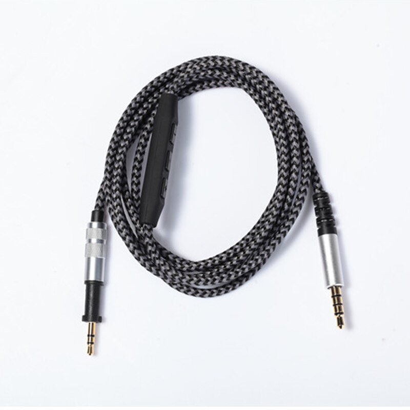 Câble de remplacement pour AKG K450 K451 K452 K480 Q460 casque 1.8 m 3.5mm mâle à 2.5mm mâle HIFI Audio cordon pour iPhone Android: Cable with mic