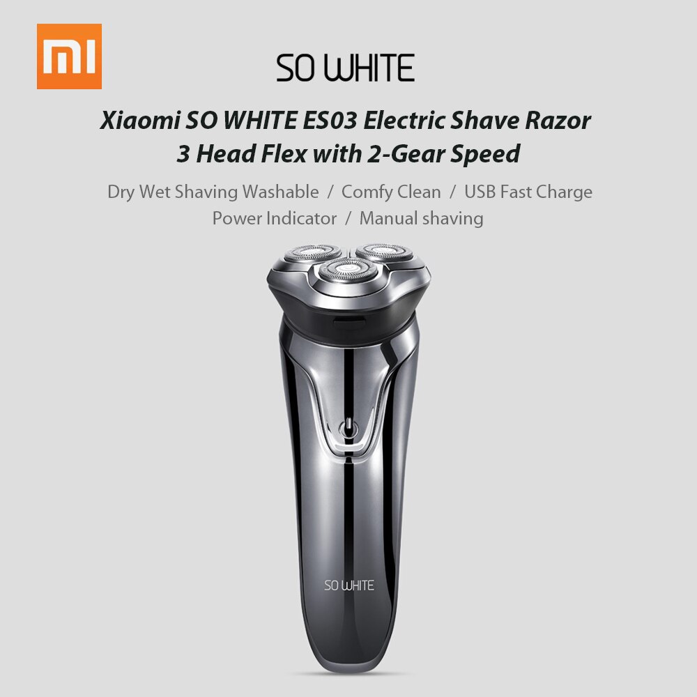 SOOCAS SO WHITE ES03 Afeitadora eléctrica, máquina de afeitar 3D para afeitar xiaomi, máquina de afeitar, maquinilla de afeitar para hombre, cortadora de barba, nariz, pelo, maquinilla de afeitar eléctrica