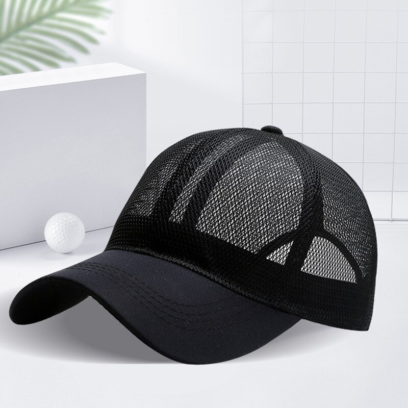 Unisex fuld mesh baseball cap hurtig tør køling solcreme åndbar sport snapback hat  hb88