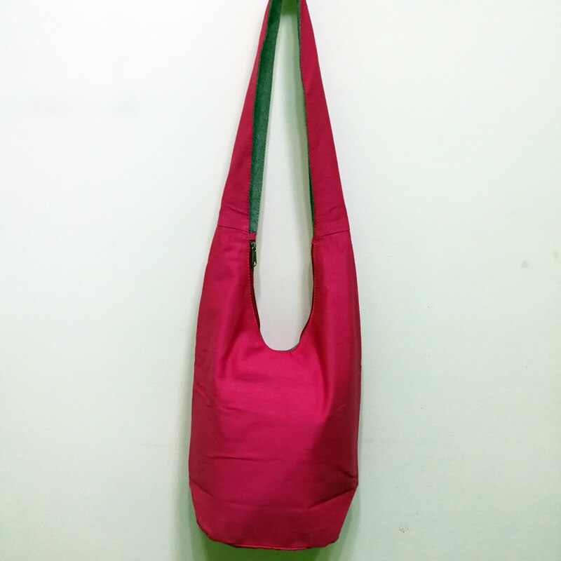 Women Men Cotton Crossbody Bag Shoulder Bags Messenger Hobo Hippie Boho Bag Women free Fringe: A bag rose NEW