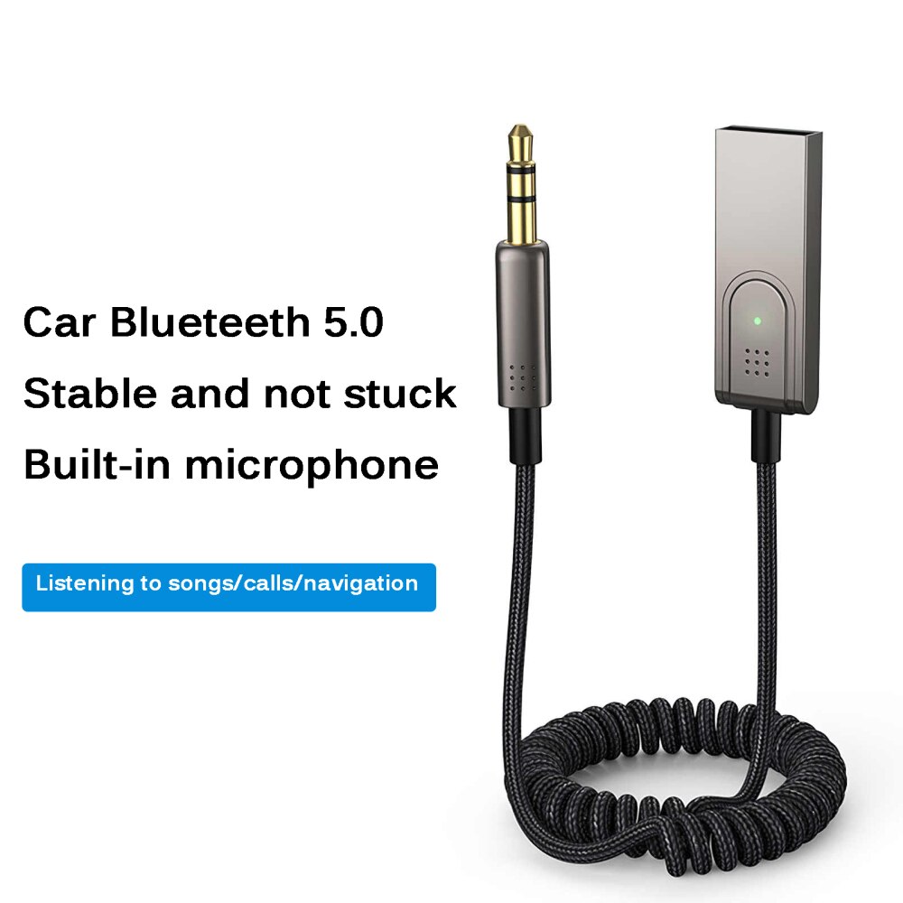 Aux Bluetooth Adapter Dongle Kabel Voor Auto 3.5Mm Jack Mic Aux 5.0 4.2 4.0 Draadloze Ontvanger Speaker Audio Muziek zender