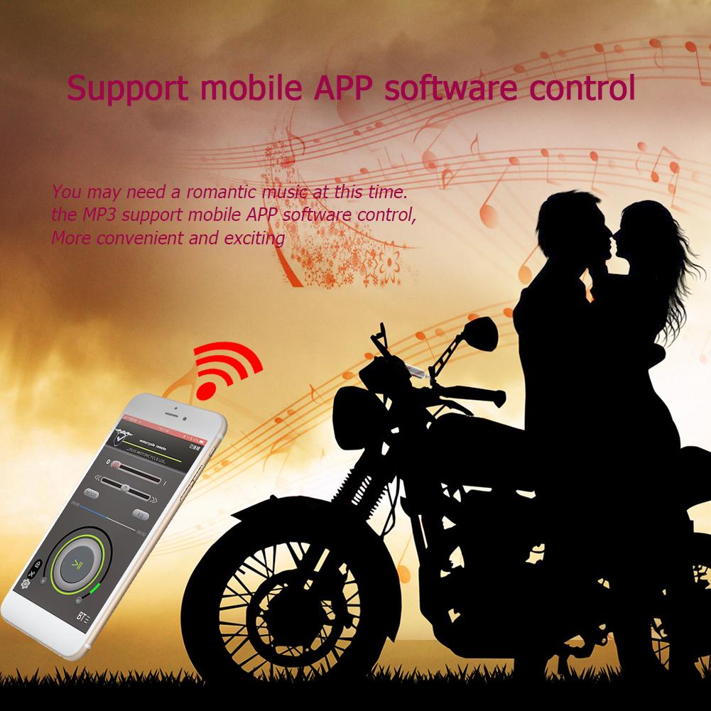 Waterproof Motorcycle Bluetooth Audio Sound System LED Display APP Control MP3/TF/USB FM Radio Stereo Speakers