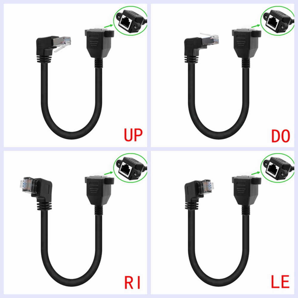 Cat6 Ethernet Cable RJ45 Right Angle UTP Network Cable Patch Cord 90 Degree Cat6a Lan Cables for Laptop Router TV BOX