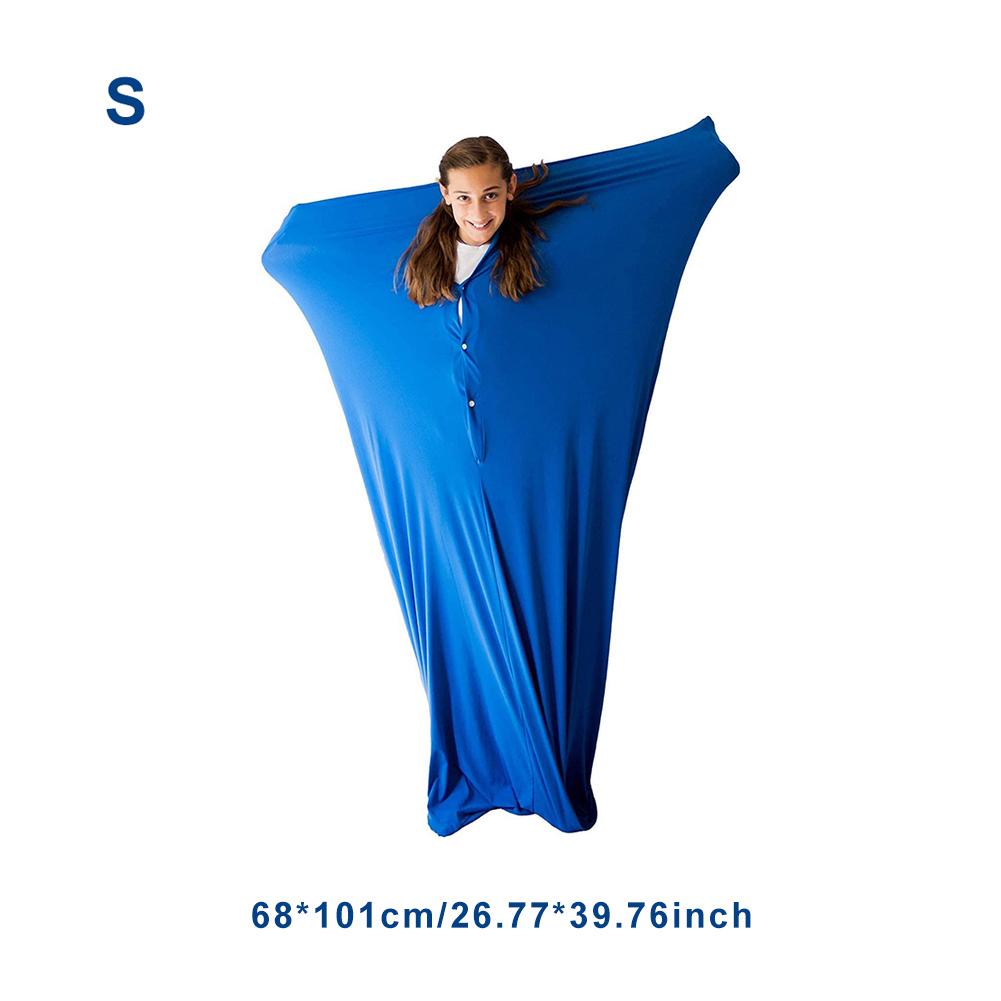 Calcetín sensorial para niños, envoltura de cuerpo completo para aliviar el estrés, ansiedad, elástico, seguro, cómodo saco transpirable para niños y niñas: 68x101cm