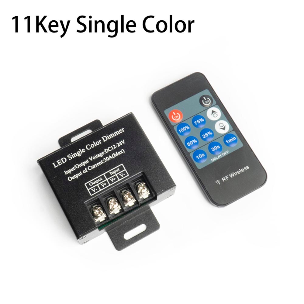Led Strip Licht Controller Rgb Enkele Kleur Led Dc 5V 12V 24V 30Ape High Power Modulator: 11key-SingleColor