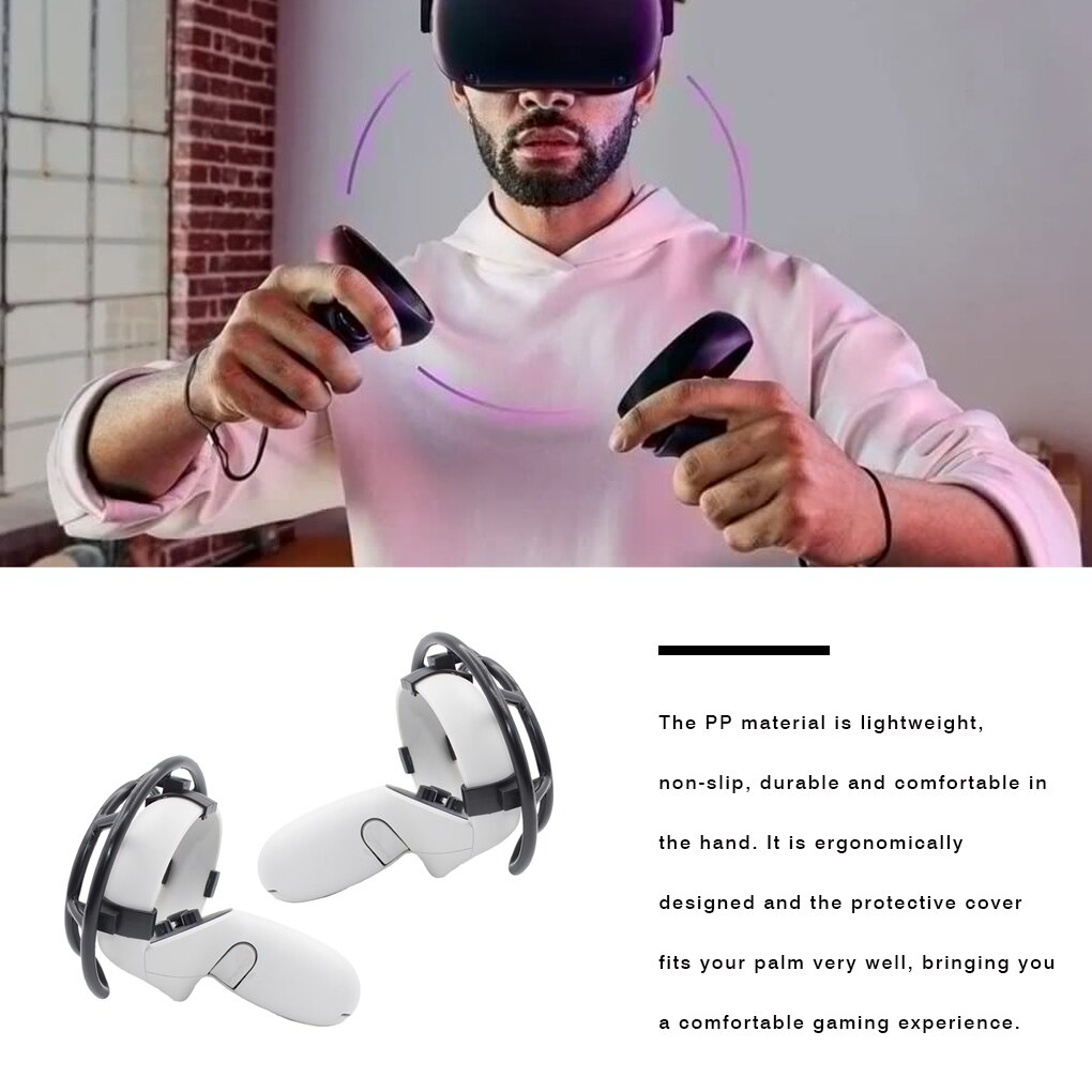 VR Controller Cover Plastic Gaming Handle Case Game Grip Sleeve Cover Replacement for Oculus Quest 1/2/Rift S