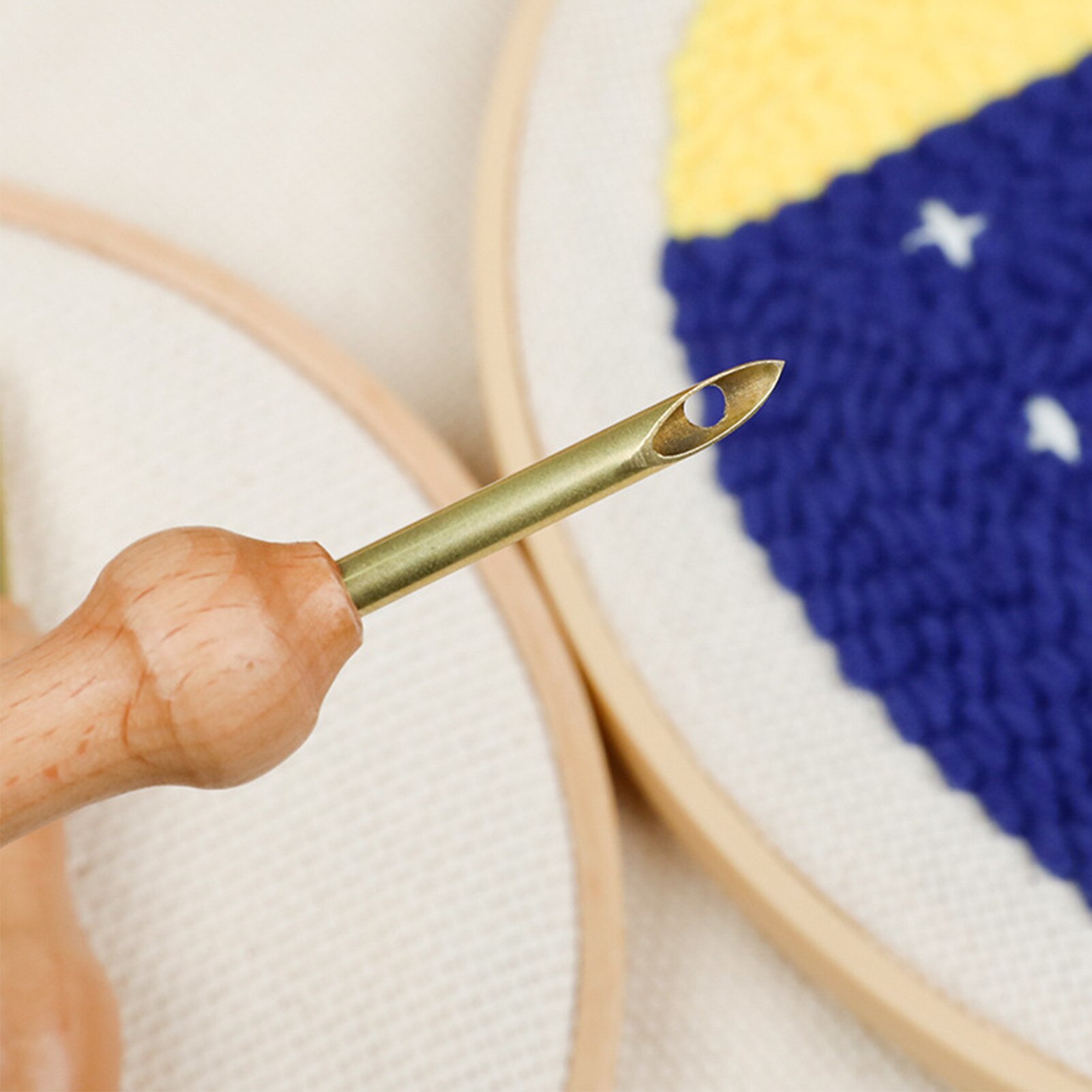 14PCS Embroidery Tools Kit Magic Embroidery Pen Punch Needle Embroidery Threads Cross Stitch Embroidery Hoop DIY Sewing Accessor
