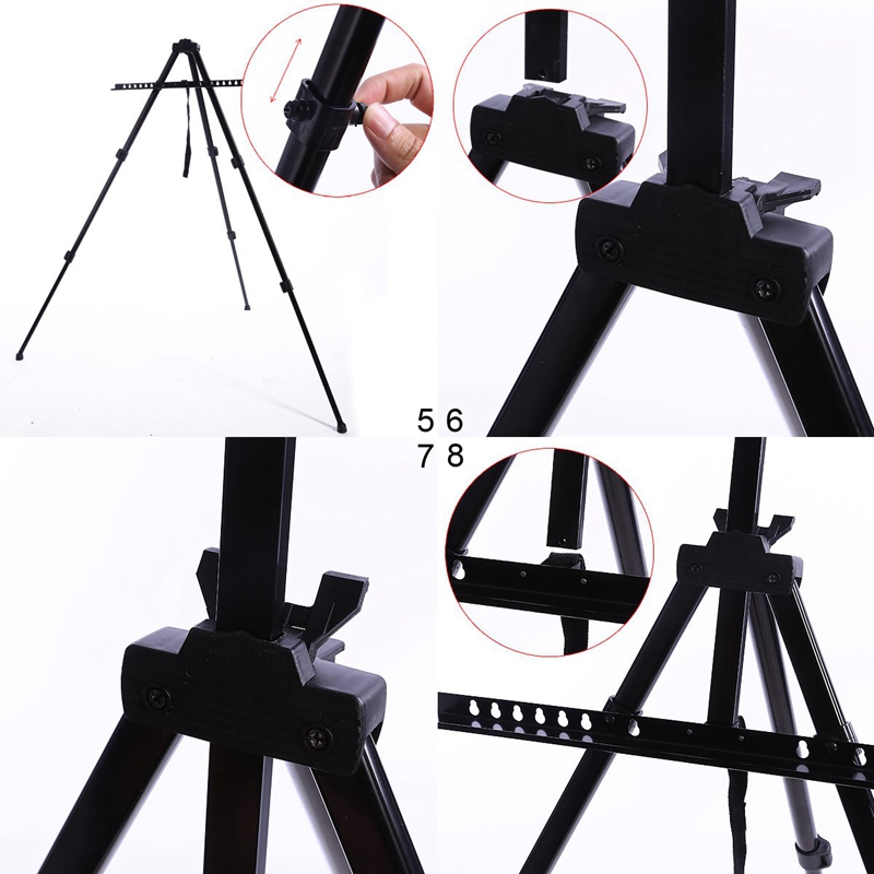 Caballete plegable portátil de metal para pintar con bolsa de gimnasio