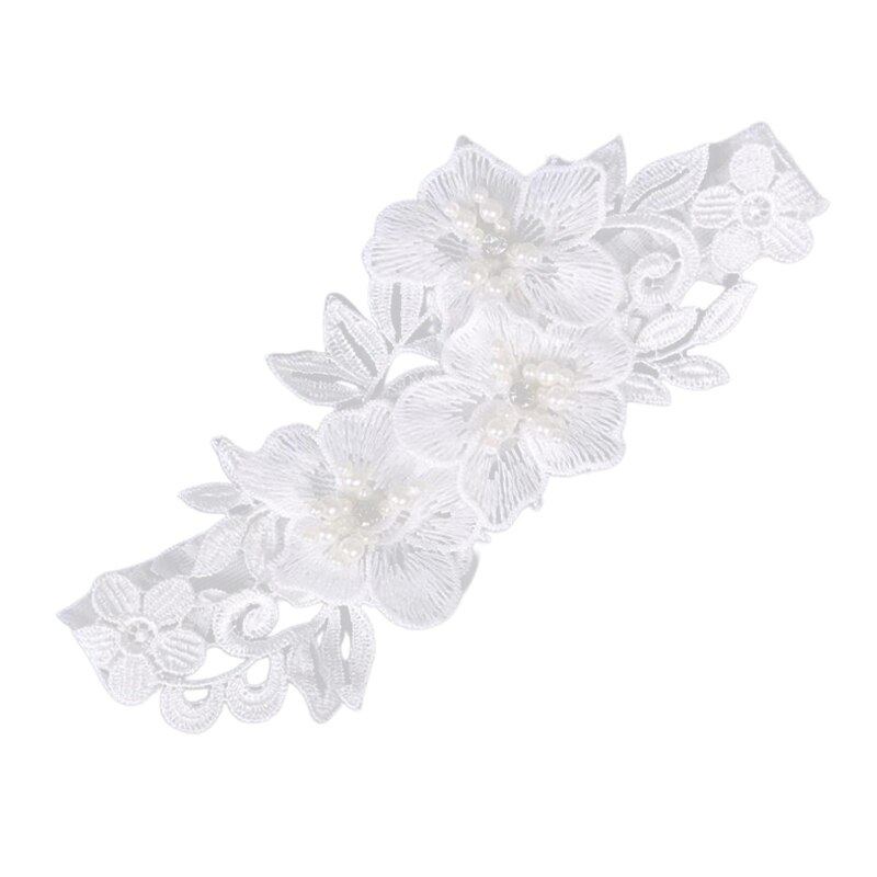 1pc Wedding Garter Rhinestone Embroidery Flower Be Grandado 7045