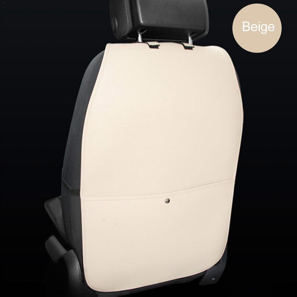 1 stk pu skinn bilsete ryggbeskytter deksel barn anti sparke pad mat beskytte: Beige