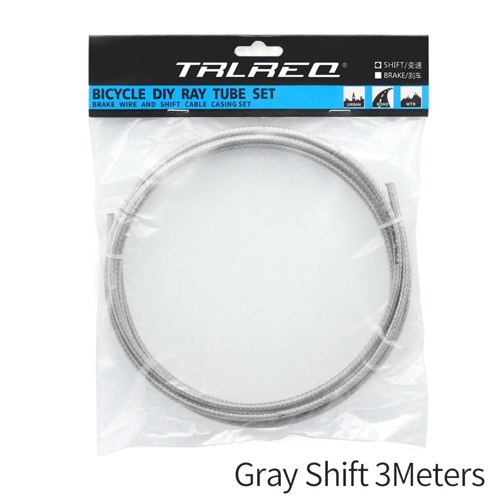 3 meters Length 5mm Bicycle Brake Cable Mountain Bike Shift Housing Derailleur Cables Weaving Line Pipe Tube Shifting Wire: Grey-Shift