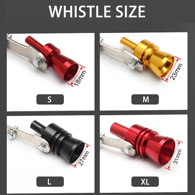 Universele Sound Simulator Auto Turbo Sound Whistle S/M/L/Xl Voertuig Refit Apparaat Uitlaatpijp Turbo geluid Fluitje Auto Turbmuffler