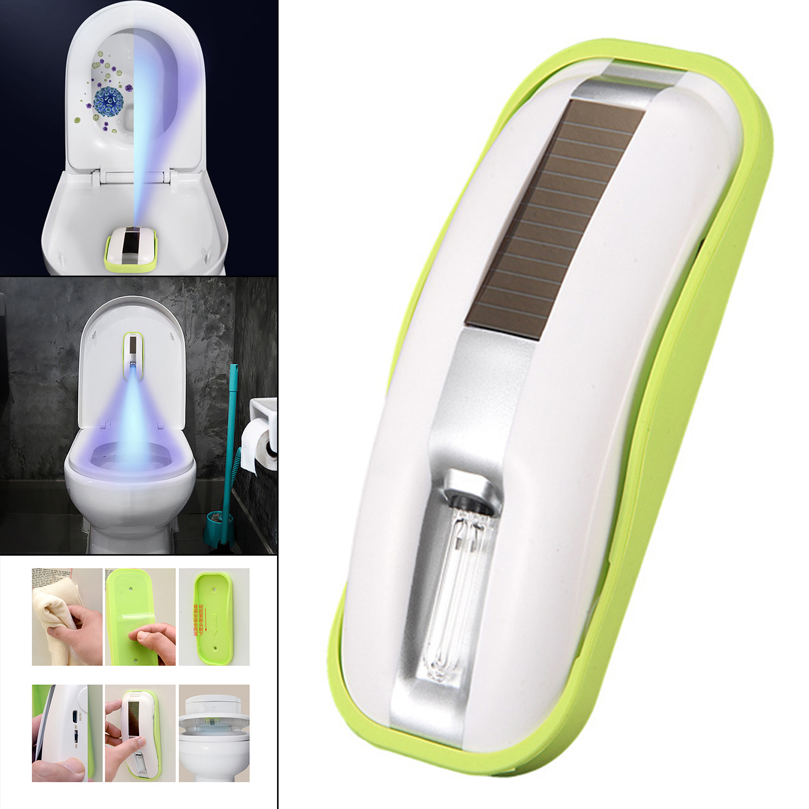 Toilet UV Light Sterilizer, Disinfection Light, USB Charging UV-C Disinfection Lamp, Ultraviolet Cleaning Gadget for Home Office