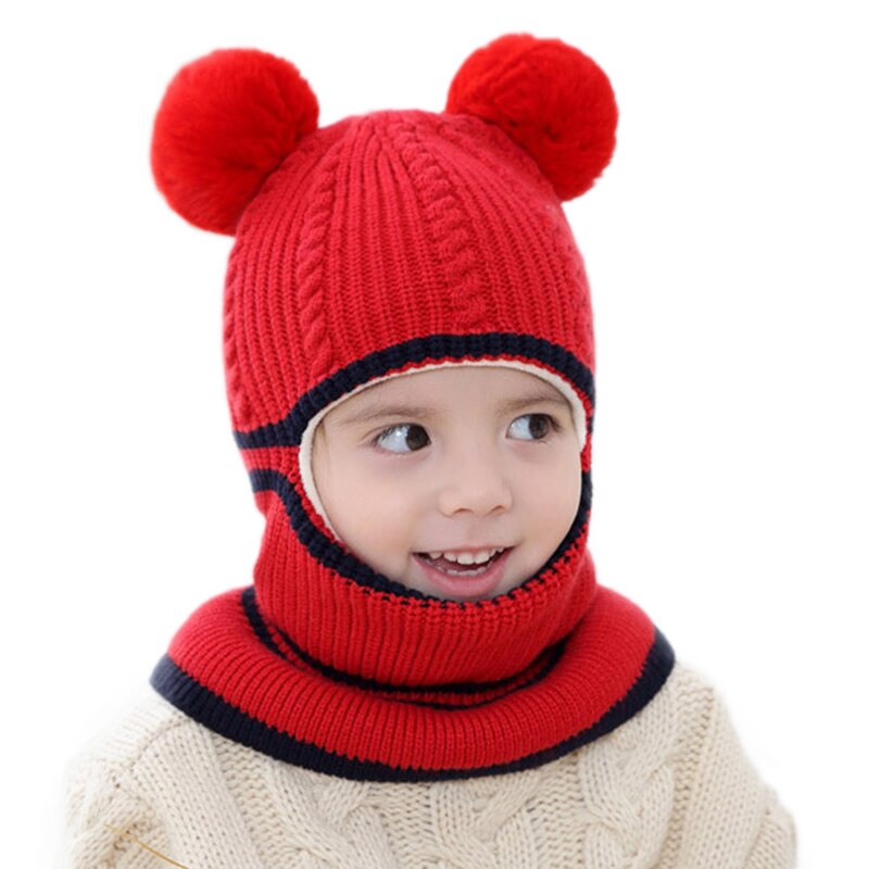 Børn strik hue børn vinter holde varmen huer drenge piger ørebeskyttere kasket baby hue enfant strikket sød udendørs hue  tg0141