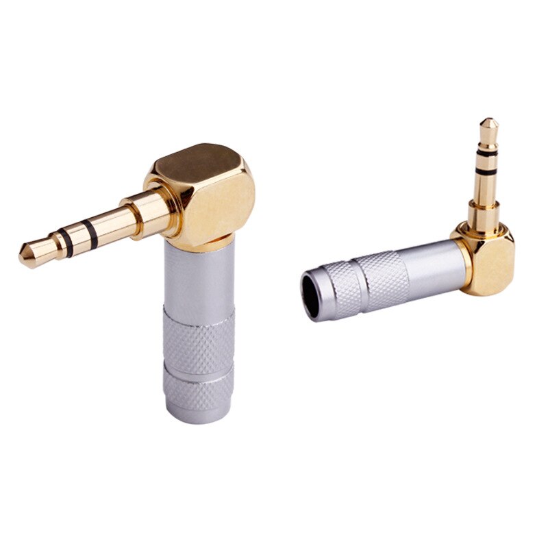 2 pcs 3.5mm Gold Plated Earphone Connector TRS 3 Poles TRRS 4 Poles Headphone Jack Male Plug for Repair Replacement DIY: 2pcs 3 poles L