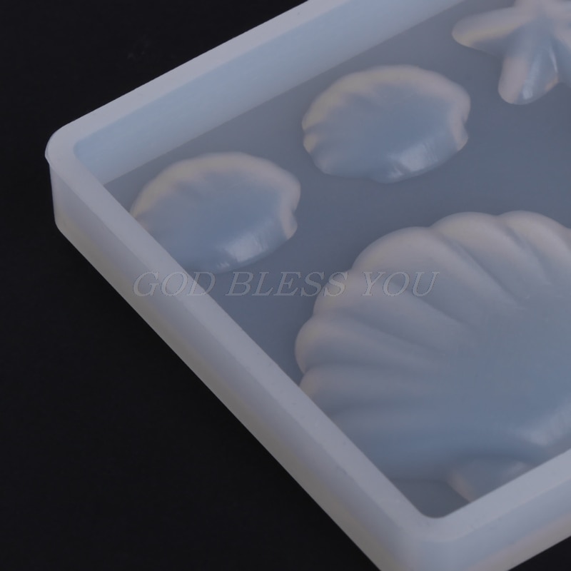 Silicone Mold Diamond Shell Epoxy Resin DIY Jewelry Making Crafts Cake Pendant
