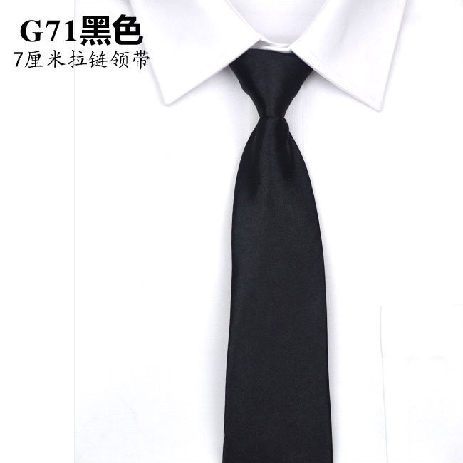Cravate à fermeture éclair pour femmes, uniforme , cravate de cou femme étudiante banque hôtel personnel femme nœud papillon Simple: G71
