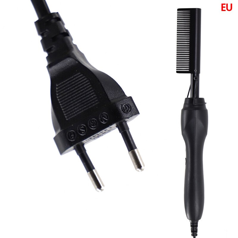2 In1 Peigne Lisseur Électrique Cheveux Lisseur Cheveux Bigoudi Sec Humide Utiliser Fers à Cheveux Chaude Chauffage Peigne Pour Cheveux AU/UE/US/UK: 2