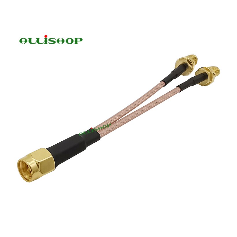 Sma Stekker Naar Dual Sma Vrouwelijke Jack RG316 Y Vorm Kabel Wifi Antenne Sma Plug Naar 2X Sma Jack splitter Kabel Voor 4G Lte Router