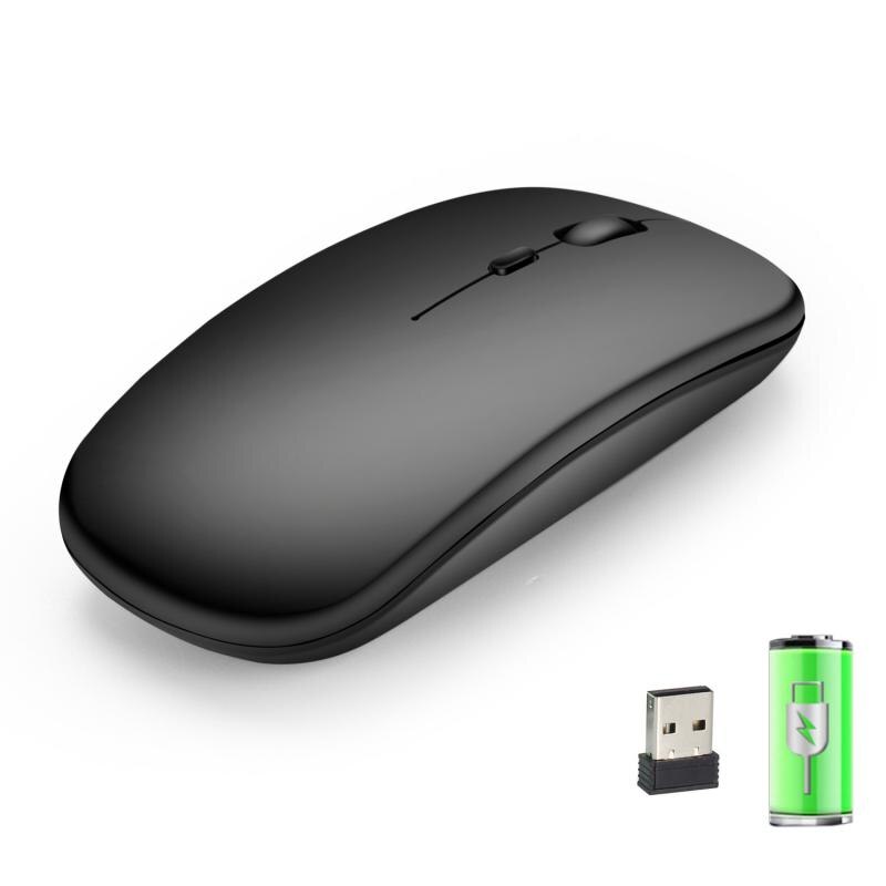 Nuovo Mouse Senza Fili Del Computer Bluetooth Del Mouse Silenzioso PC Mause Ricaricabile Mouse Ergonomico 2.4Ghz USB Mouse Ottico Per Il Computer Portatile Del PC