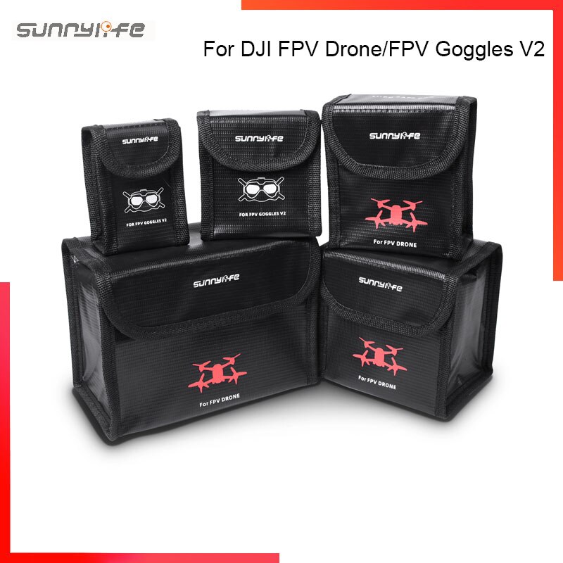 Sunnylife Li-Po Veilig Tas Hittebestendig Batterij Veilig Opbergtas Voor Dji Fpv Drone/Fpv Bril v2