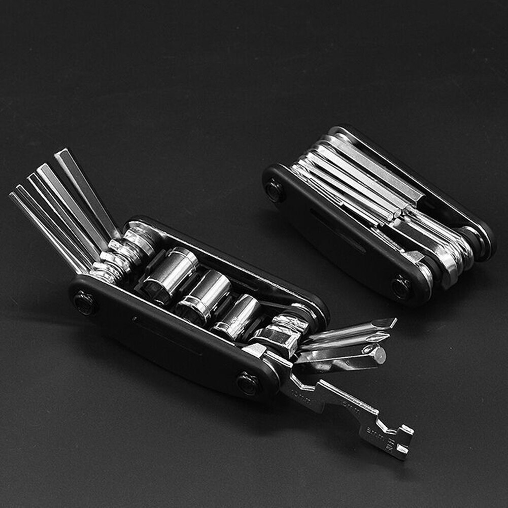 Fiets Gereedschap Repareren Set 16 In 1 Mtb Multifunctionele Reparatie Tool Kit Wrench Schroevendraaier Carbon Staal