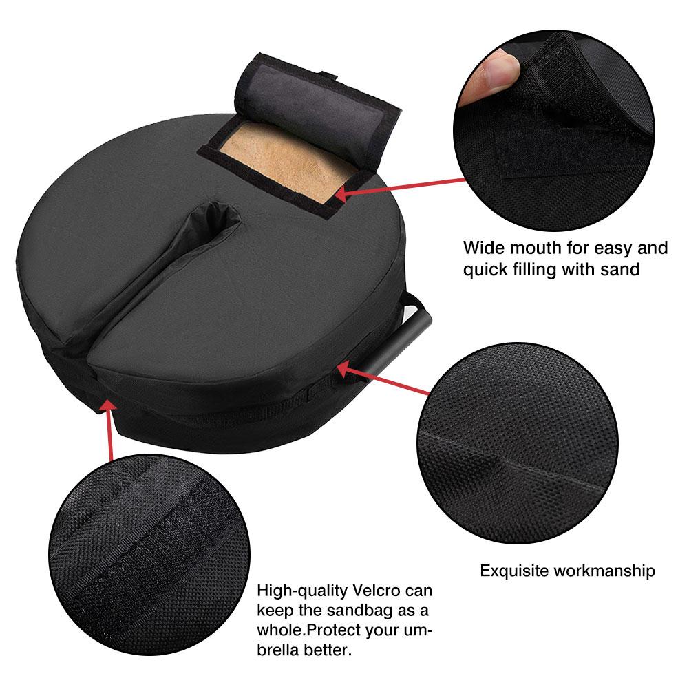 Parasol Stand Bag Portable Windproof Square Umbrella Stand Heavy Duty Sand Bags Base for Outdoor Terrace Beach