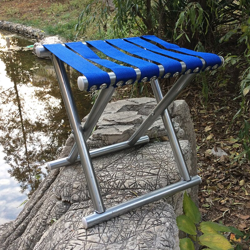 Opvouwbare Stalen Ronde Buis Maza Kleine Zetel Grote Draagbare Viskrukje Thuis Outdoor Vouwen Kleine Bench