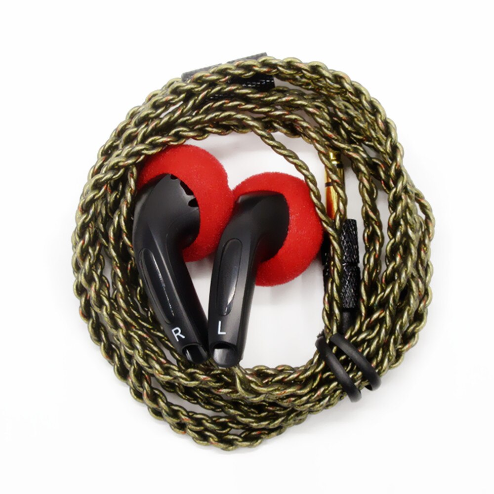 Newest FENGRU DIY EMX500 In-ear Earphones Flat Head Plug DIY Earphone HiFi Bass Earbuds DJ Earbuds Heavy Bass Sound