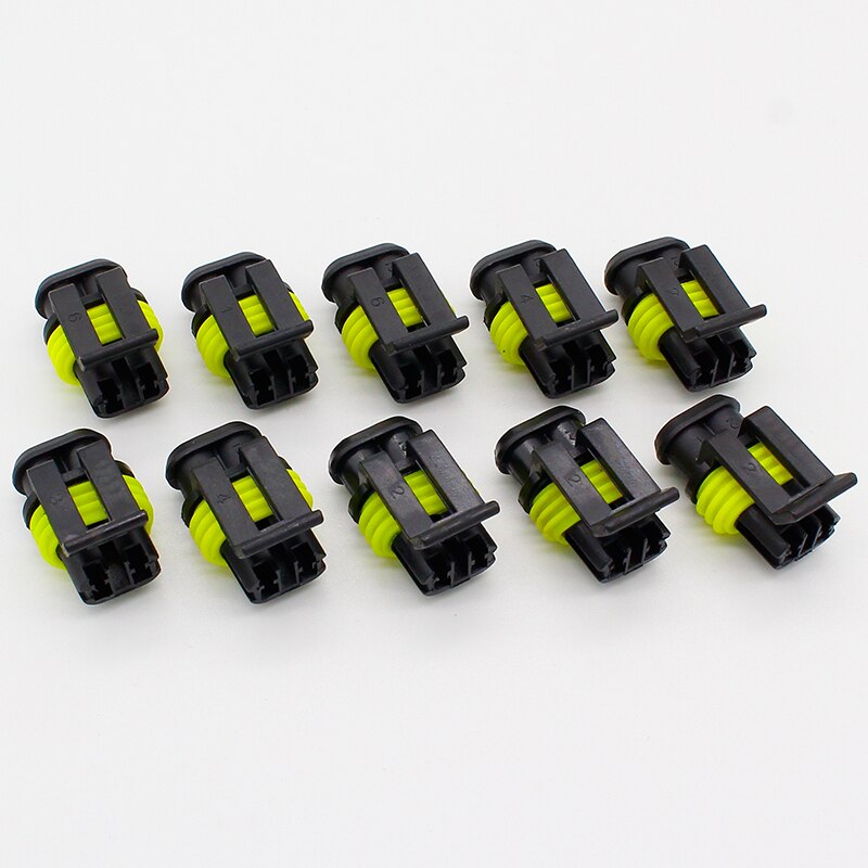 ! 10 Kit 2 Pin Way Waterproof Electrical Wire Connector Plug