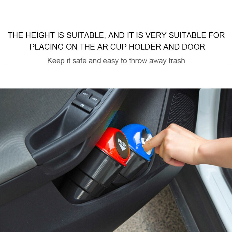 Papeleras automáticas para coche, accesorio Universal, contenedor para polvo, funda de resorte, tres colores