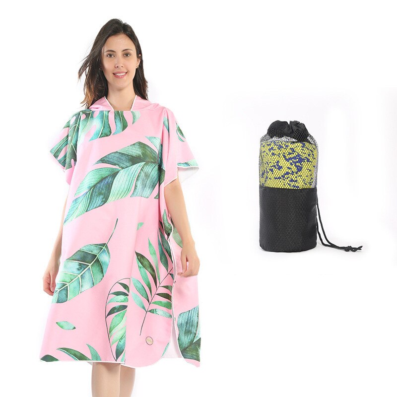 Szybkoschnący szlafrok kąpielowy, ręcznik plażowy z kapturem, ręcznik plażowy dla dorosłych, ponczo, ręczniki damskie, męskie, peleryna robić pływania: 8