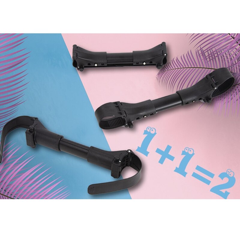 3Pcs Twin Kinderwagen Connector Universele Gewrichten Drieling Quadruplets Baby Winkelwagen Veilige Bandjes Verstelbare Linker Haak