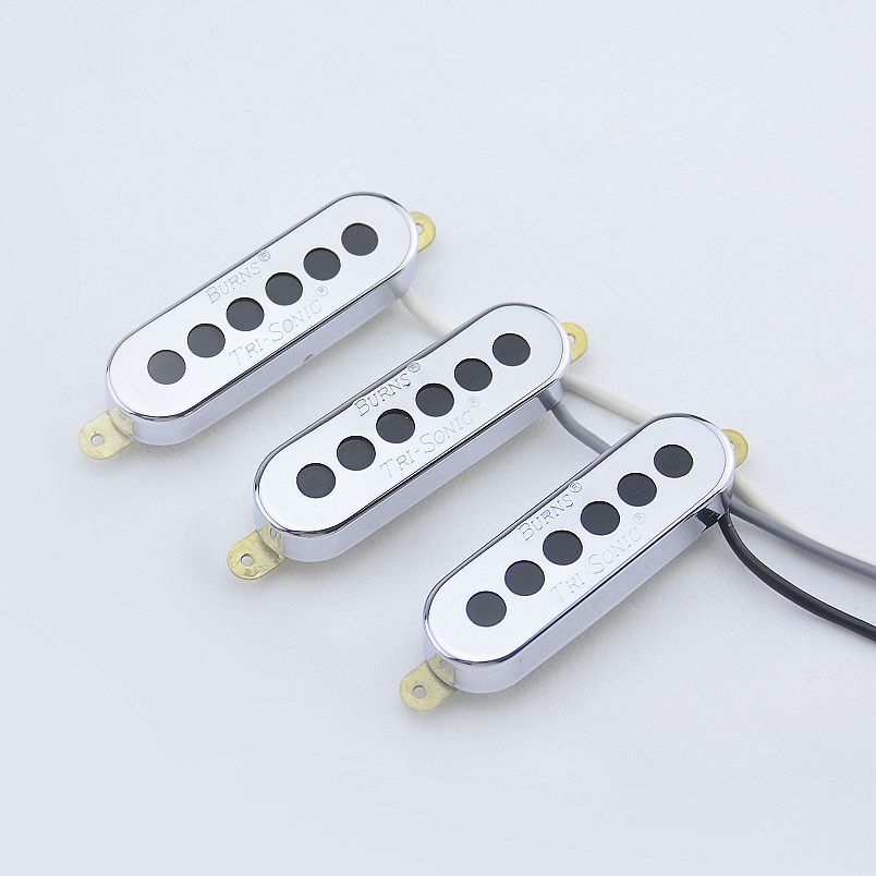 1 sæt  ( 3 stykker) brænder tri-soniske single alnico pickupper til elektrisk guitar fremstillet i korea: Brænder logo 1 sæt