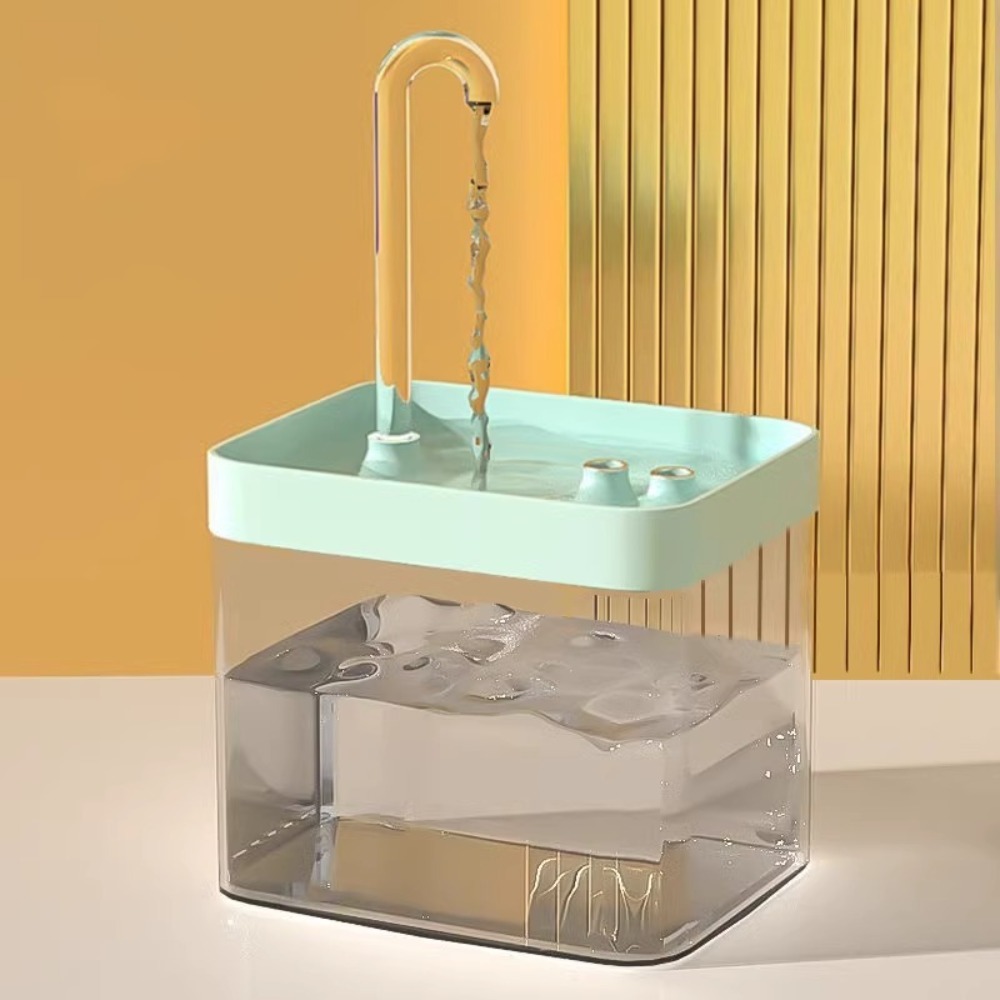 Práctica fuente de agua automática para gatos, dispensador de agua silencioso transparente para mascotas, alimentador de agua inteligente para mascotas de gran capacidad para perros: Gris