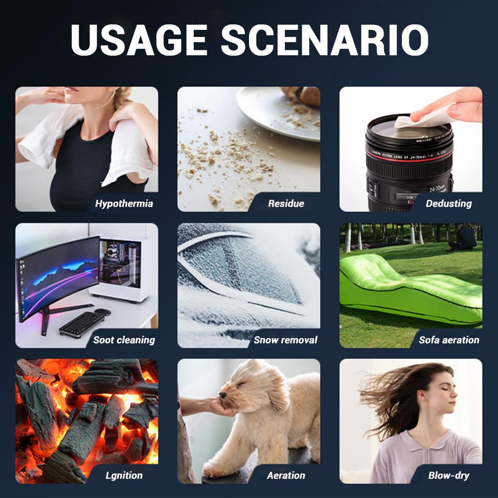 10000mAh Multifunctional Powerful Blower High Speed Mini Duct Turbo Violent Jet Fan 500000 RPM High-Performance Brushless Motor