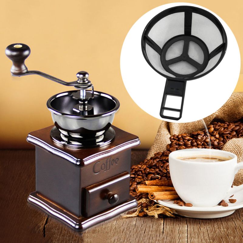 Återanvändbar kaffekanna filterhållare droppnätskorg med handtag köksprylar verktyg 19qe