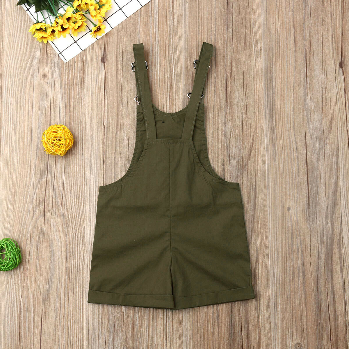 Toddler Kids Baby Girls Romper Jumpsuit Dunagaree Overall Outfits Clothes 1-6Y