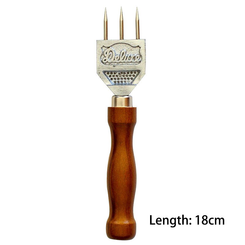 Isplock - robust isflismaskin, bartenderkniv, iskniv , 304 rostfritt stål med tre stift iskross för cocktailbartender: Tredelad 18cm