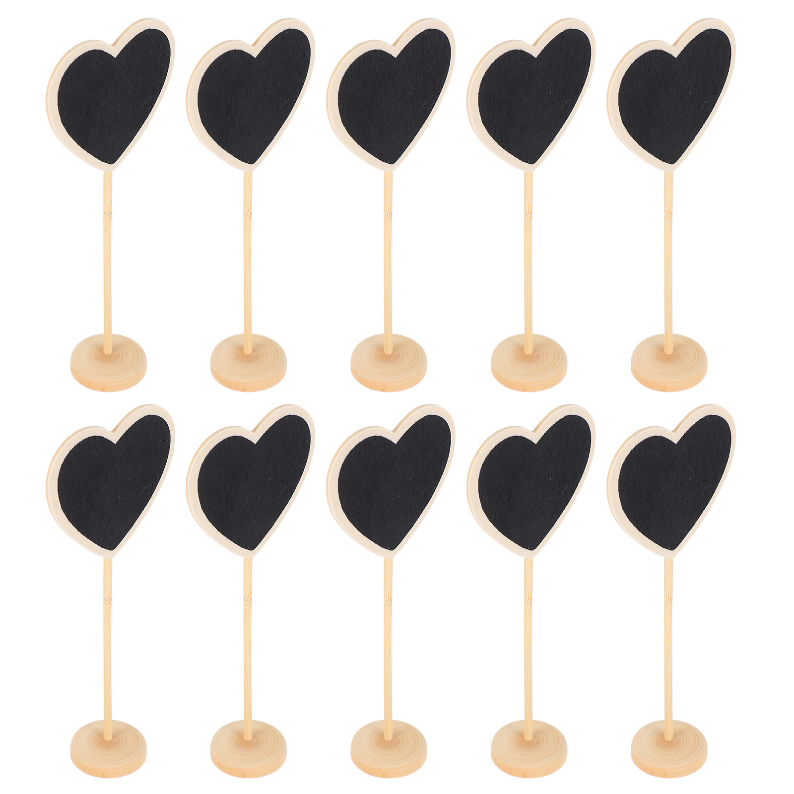 Mini Chalkboard Chalk Sign Boards Tables Blackboard Board Name Wedding Blackboards Signs Wooden Heart Plate Plates Decor