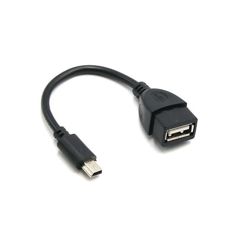 2pcs/lot Test before send USB A Female to Mini USB B Male Cable Adapter 5P OTG V3 Port Data Cable For Car Audio Tablet