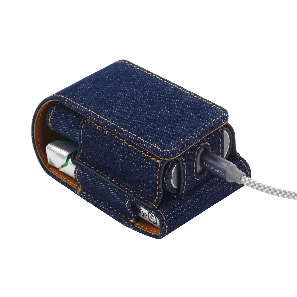 2 in 1 verzamelen Beschermhoes voor glo Denim Lederen Draagtas Bag voor glo Ecig Houder