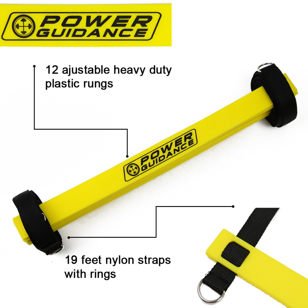 Agility Ladder (5.8M/19Ft) - with 12 Heavy Duty Plastic Rungs,Ground Stakes & Carry Bag - Perfect for Speed & Agility Training