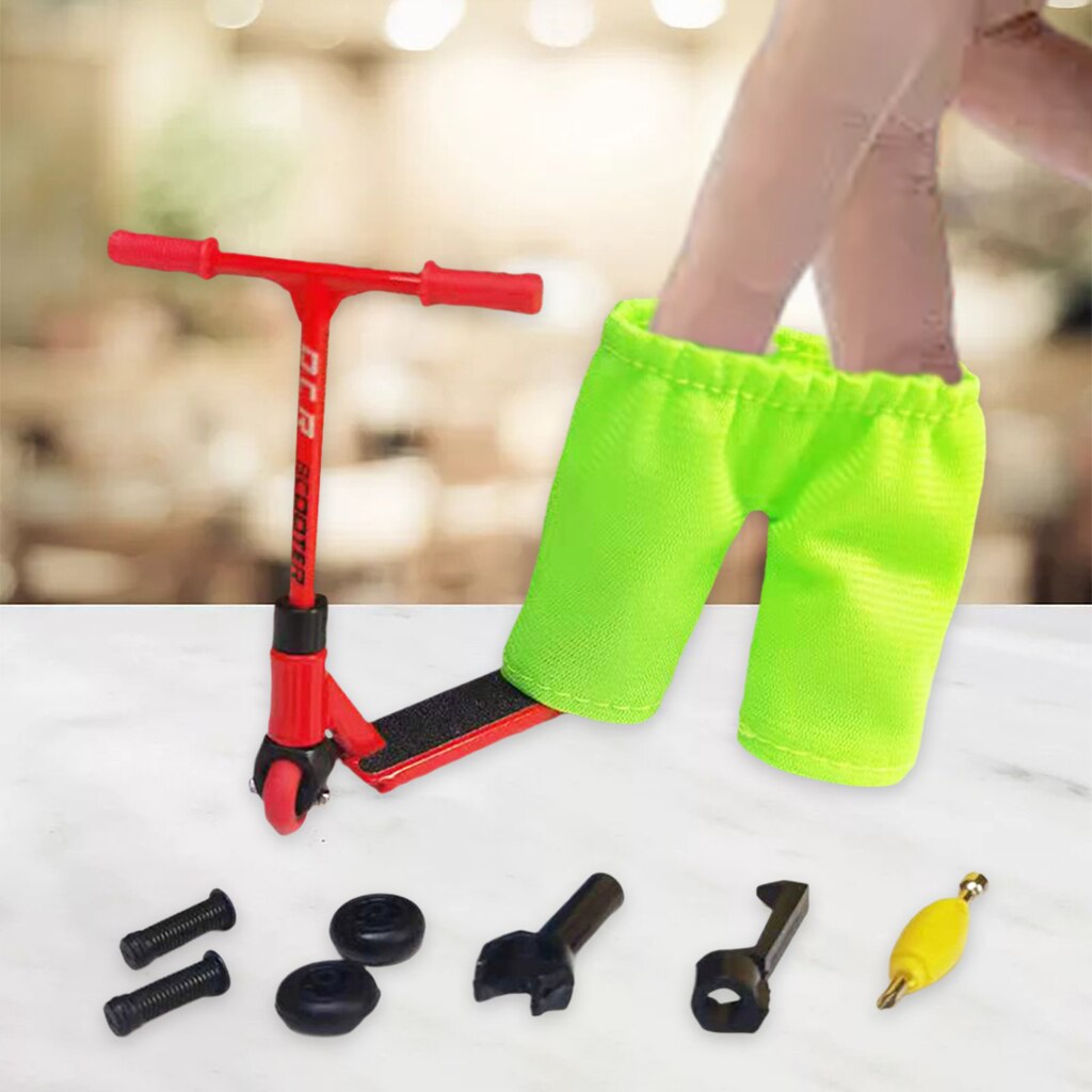 Finger Skateboard, Räder, Griffbrett, Skateboard Teile, Skateboard mit Zubehör, Interaktive Fingerspitze Spielzeug, Party Favors: rot