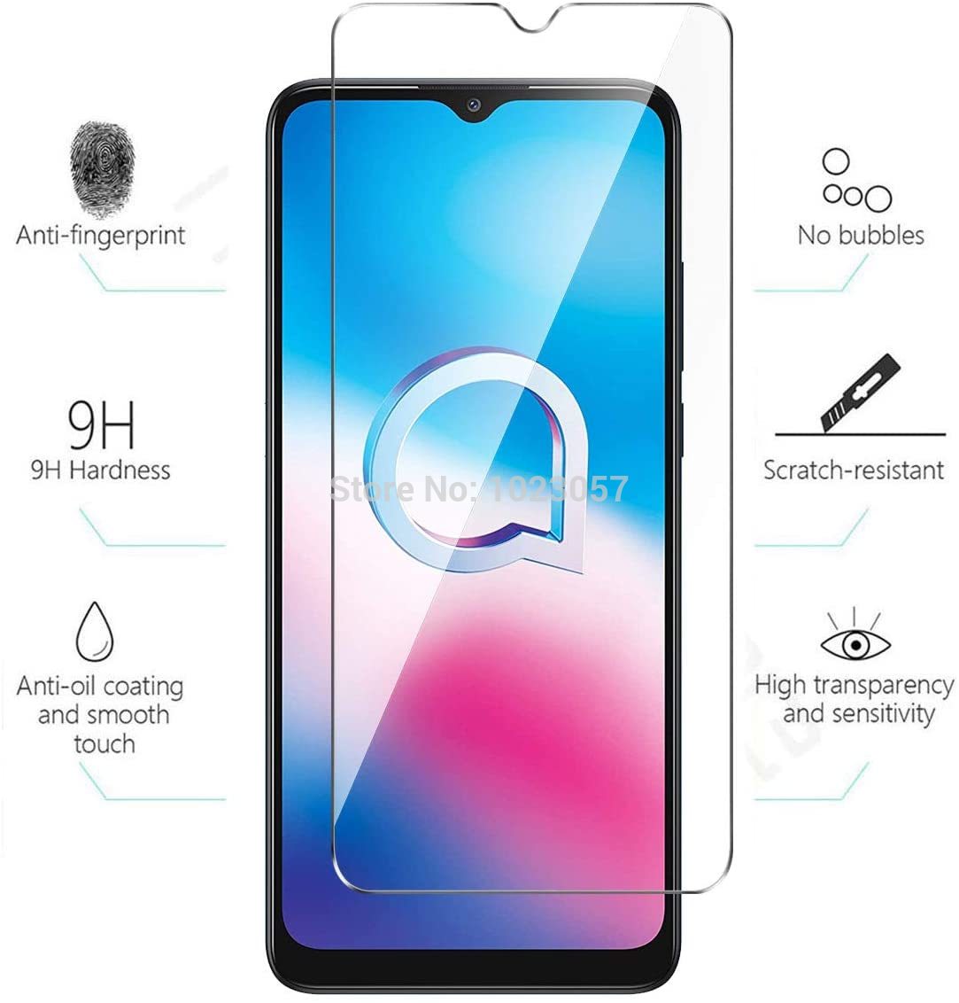 3-w-1 miękki futerał + kamera szkło hartowane dla Alcatel 3X 2020 4krzywka ScreenProtector szkło dla Alcatel 3X 2020 4krzywka 2.5D szkło: tylko Glass