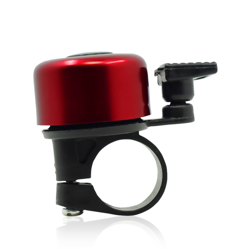 Timbre de bicicleta MTB, bocina de alarma de advertencia de seguridad para bicicleta de aleación de aluminio, fácil de instalar, timbre para manillar de bicicleta, accesorios para ciclismo: Borgoña