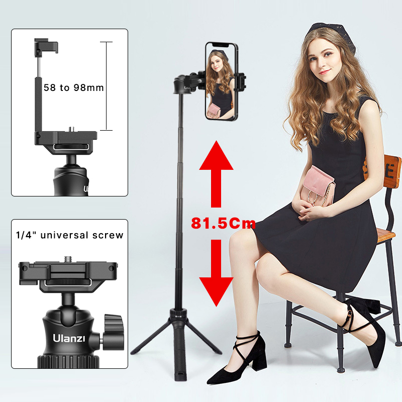 Ulanzi MT-34 przedłużyć statyw 360 regulowany Ballhead 2 w 1 uchwyt telefonu uchwyt Smartphone DSLR SLR statyw dla iPhone 12 zawodowiec Max 11