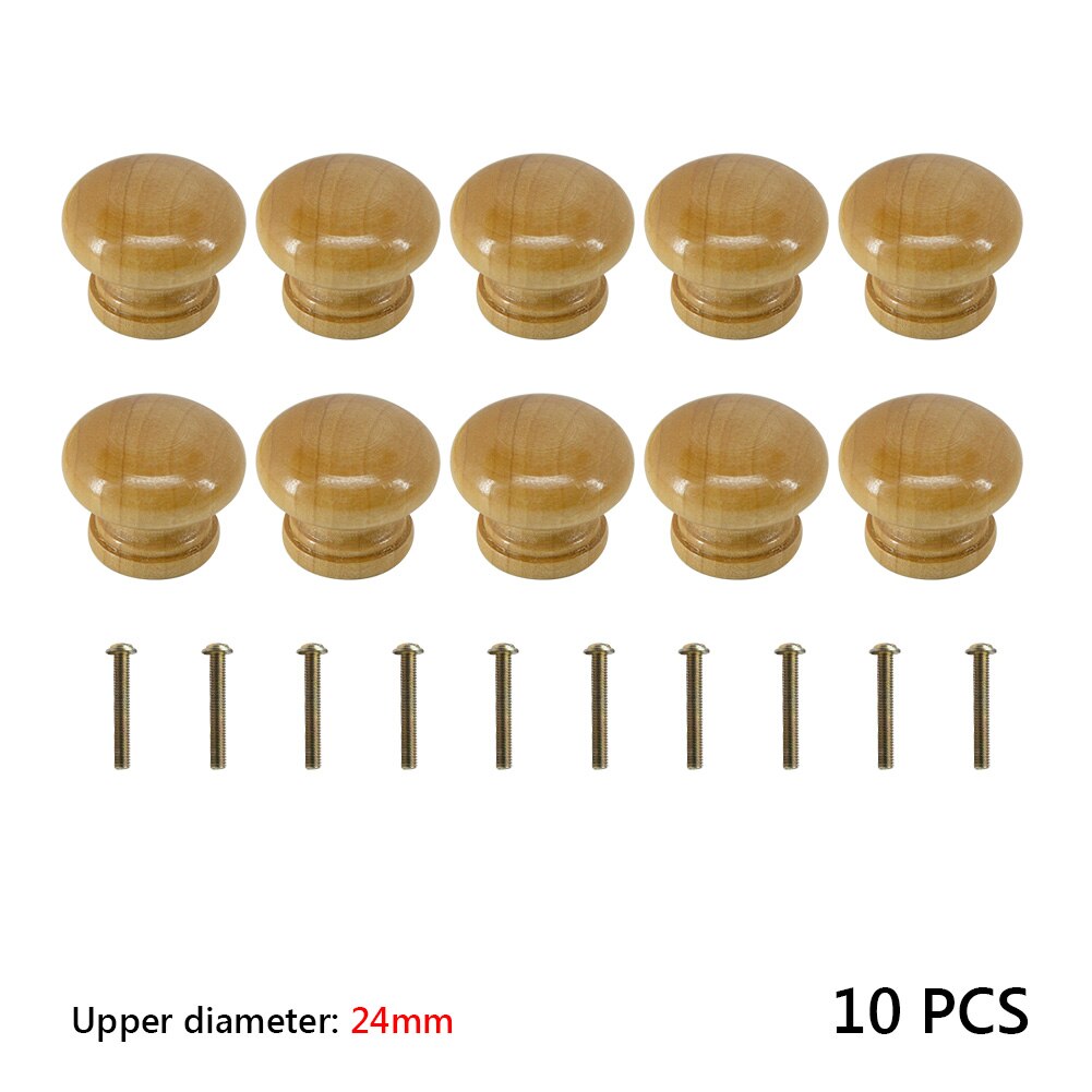 10 stk treknott skuff trekker skap garderobehåndtak 24mm 27mm 32mm runde knotter kjøkkenmøbler maskinvare mye: 24mm gule