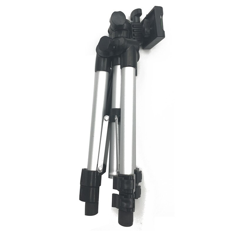 Foldable Camera Tripod Holder Stand 1/4" Screw 360 Degree Fluid Head Tripod Stabilizer Aluminum with Phone Holder